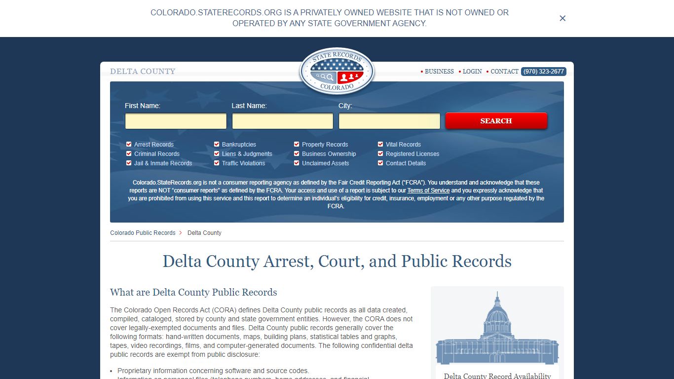 Delta County Arrest, Court, and Public Records